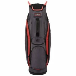 Titleist 2022 Cart 14 Lightweight Golf Cart Bag - Grey/Red/Black -Bag Shop Titleist Cart 14 Lightweight Golf Bag grey red blk 3