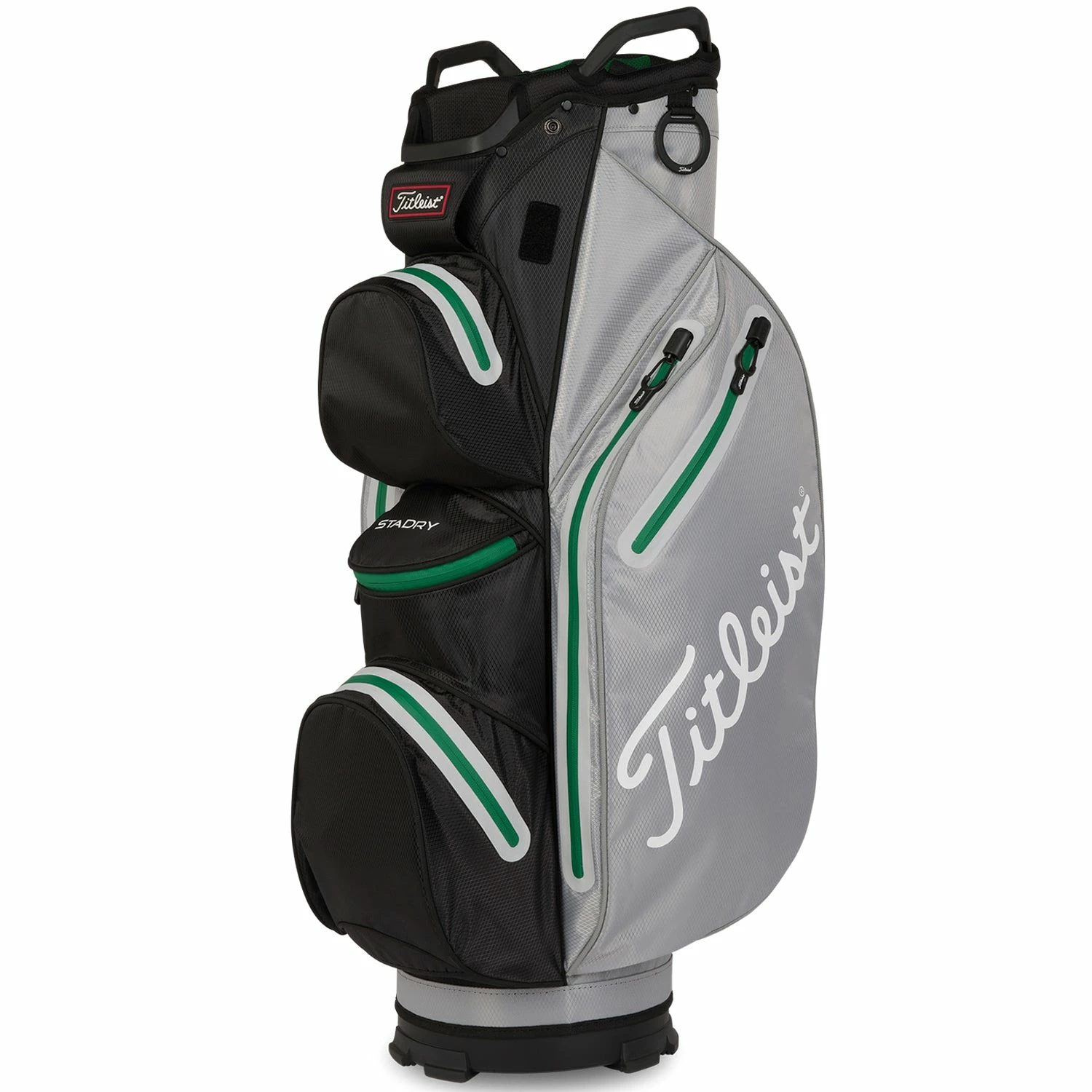 Titleist Stadry 14 Golf Cart Bag - Grey/Black/Green 3 Titleist Stadry 14 Golf Cart Bag - Grey/Black/Green