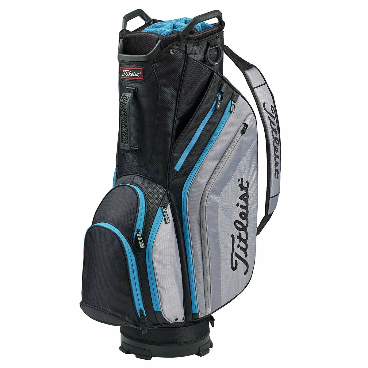 Titleist Lightweight Golf Cart Bag - Black/Sleet/Blue 3 Titleist Lightweight Golf Cart Bag - Black/Sleet/Blue