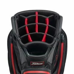 Titleist Stadry '19 Golf Cart Bag - Black/White/Red -Bag Shop cartstadryblkwhiredtop