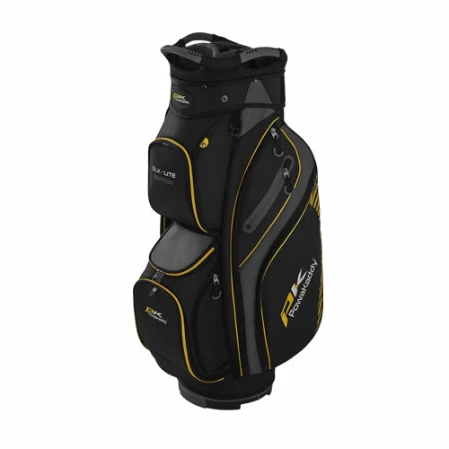 Powakaddy DLX-Lite Golf Cart Bag - Black/Titanium/Yellow 3 Powakaddy DLX-Lite Golf Cart Bag - Black/Titanium/Yellow