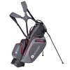 Motocaddy Hydroflex 2021 Waterproof Golf Stand Bag - Charcoal/Red -Bag Shop hydroflex grey red 1