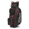 Titleist 2023 Cart 14 Stadry Golf Cart Bag - Black/Black/Red -Bag Shop titleist cart14 stadry black black red 1