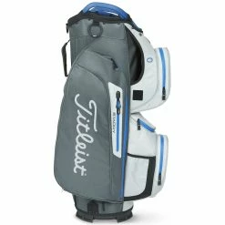 Titleist Cart 15 Stadry Golf Cart Bag - Charcoal/Grey/Royal -Bag Shop titleist cart15 stadry char grey royal 3