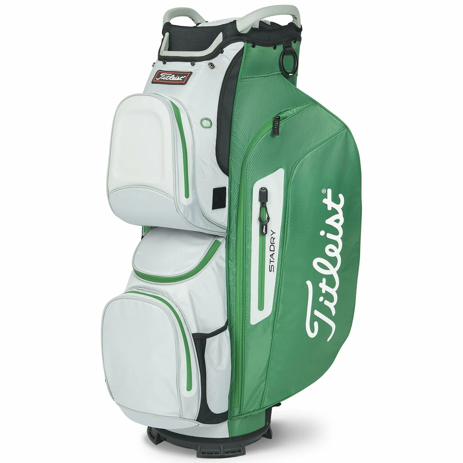Titleist Cart 15 Stadry Golf Cart Bag - Green/Grey/Black 3 Titleist Cart 15 Stadry Golf Cart Bag - Green/Grey/Black