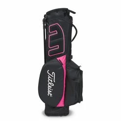 Titleist 2023 Players 4 Golf Stand Bag - Black/Candy -Bag Shop titleist players 4 golf bag black pink 3