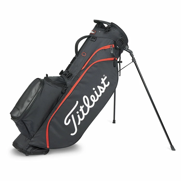Titleist 2023 Players 4 Golf Stand Bag - Black/Black/Red 3 Titleist 2023 Players 4 Golf Stand Bag - Black/Black/Red