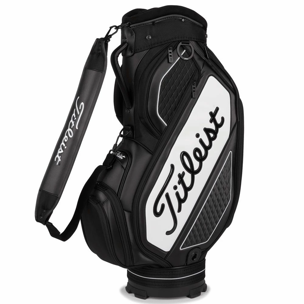 Titleist Tour Series Midsize Golf Cart Bag - Black/White 3 Titleist Tour Series Midsize Golf Cart Bag - Black/White
